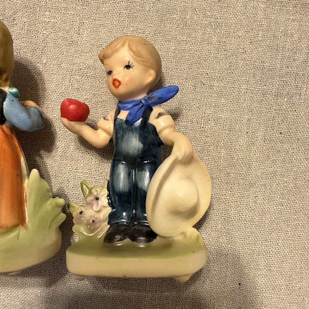 Set Vintage Napcoware Porcelain Boy & Girl Figurines C7364‎  Japan - Picture 8 of 11